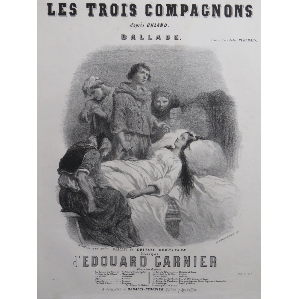 Les Trois Compagnons Célestin Nanteuil Illustration XIXe siècle