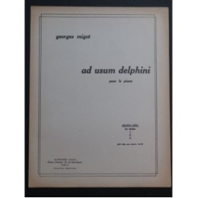 MIGOT Georges Ad Usum Delphini 3 Pièces Piano 1951
