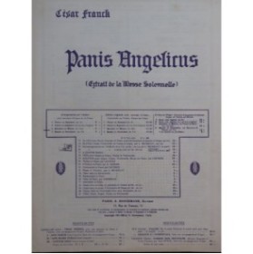 FRANCK César Panis Angelicus Chant Orgue 1903