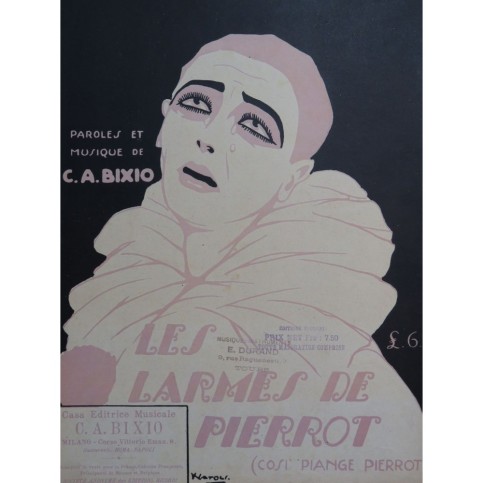 BIXIO C. A. Les Larmes de Pierrot Chant Piano 1923