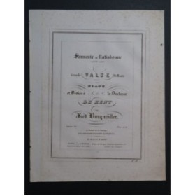 BURGMÜLLER Frédéric Souvenir de Ratisbonne Piano ca1850