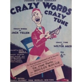 AGER Milton Crazy Words-Crazy tune Piano 1927