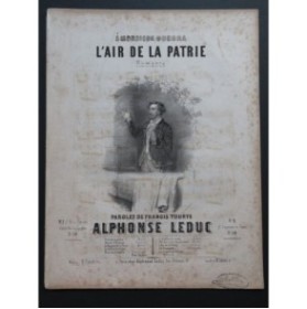 LEDUC Alphonse L'Air de la Patrie Chant Piano 1851