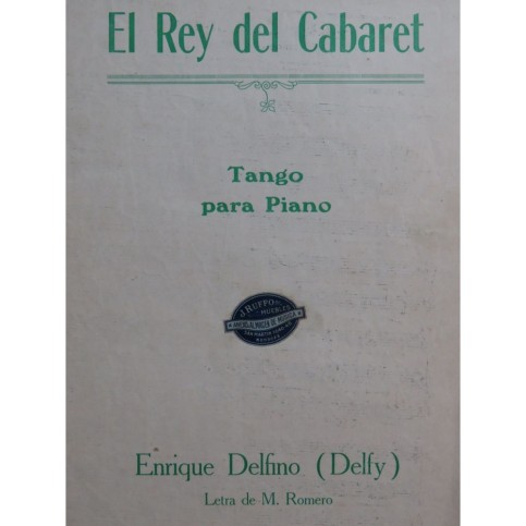 DELFINO Enrique El Rey del Cabaret Tango Chant Piano