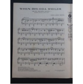 BROWN Nacio Herb When Bhudda Smiles Piano 1921