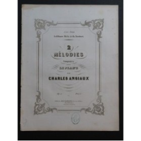 ANSIAUX Charles Deux Mélodies Piano ca1850