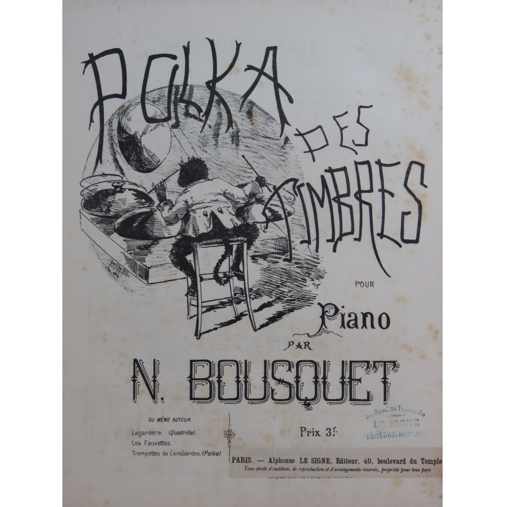 BOUSQUET Narcisse Polka des Timbres Piano XIXe siècle