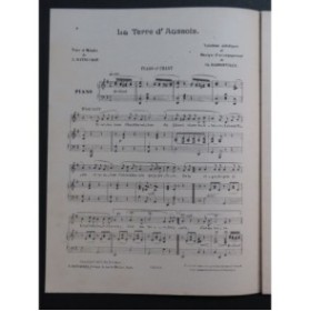 DASSONVILLE Charles La Terre d'Aussois Chant Piano 1920
