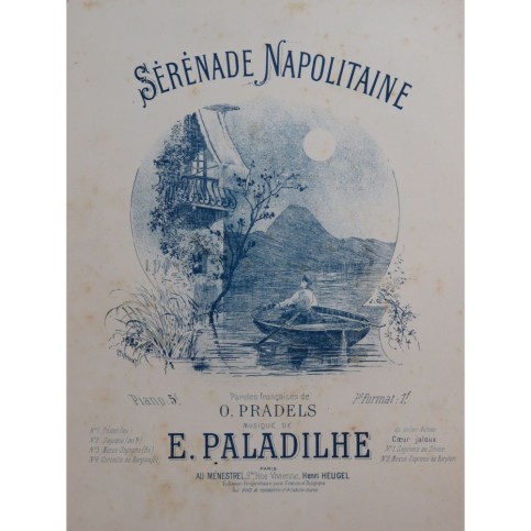 PALADILHE E. Sérénade Napolitaine Chant Piano ca1880