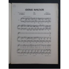 PALADILHE E. Sérénade Napolitaine Chant Piano ca1880
