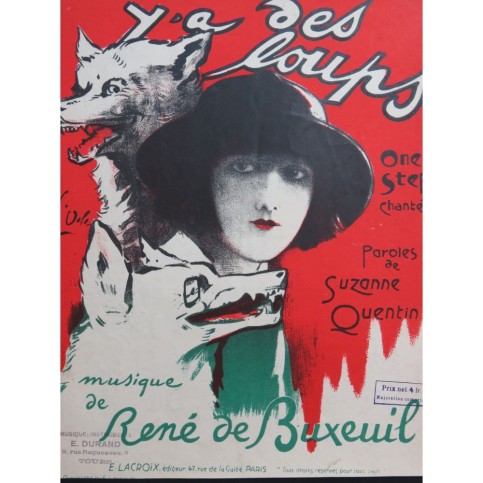 DE BUXEUIL René Y'a des Loups Piano 1924