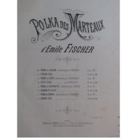 FISCHER Émile Polka des Marteaux Piano Flûte 1886