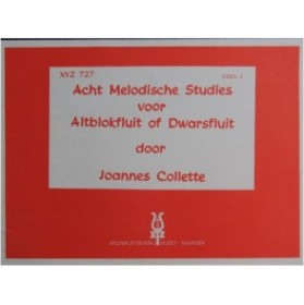 COLLETTE Joannes Acht Melodische Studies Flûtes à bec