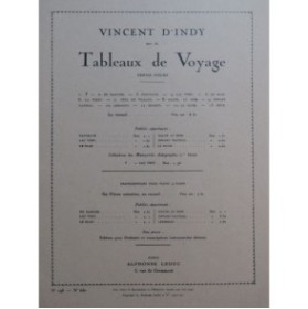 D'INDY Vincent Tableaux de Voyage En Marche Piano 4 mains 1921