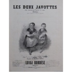 BORDÈSE Luigi Les Deux Javottes Chant Piano ca1850