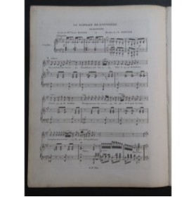 MERCIER Ch. Le Refrain de l'Ouvrière Chant Piano ca1860
