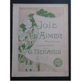 BERARDI G. Joie d'Aimer Chant Piano 1901
