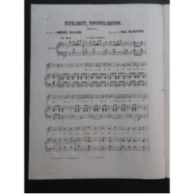 BLAQUIÈRE Paul Titi Lariti Tonton Lariton Chant Piano ca1860