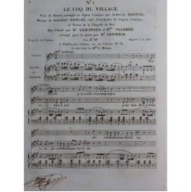KREUBÉ Frédéric Le Coq du Village No 5 Signature Chant Piano ou Harpe ca1825