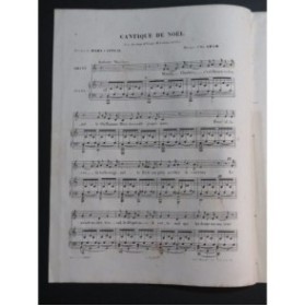 ADAM Adolphe Cantique de Noël Chant Piano Orgue ca1852