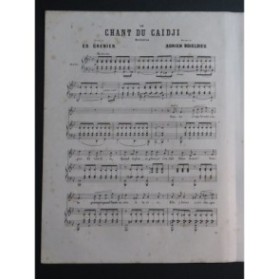 BOIELDIEU Adrien Le Chant du Caïdji Chant Piano 1869