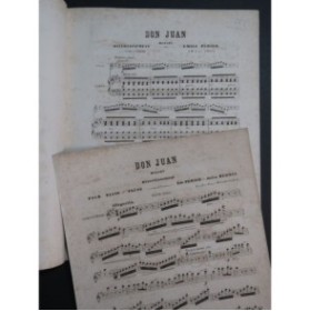 PÉRIER E. HERMAN J. Don Juan de Mozart Divertissement Piano Flûte ca1870
