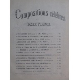 WEBER Polacca Brillante op 72 pour 2 Pianos 4 mains ca1850