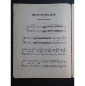 WAGNER Richard Der Ritt der Walküren Piano 4 mains ca1875