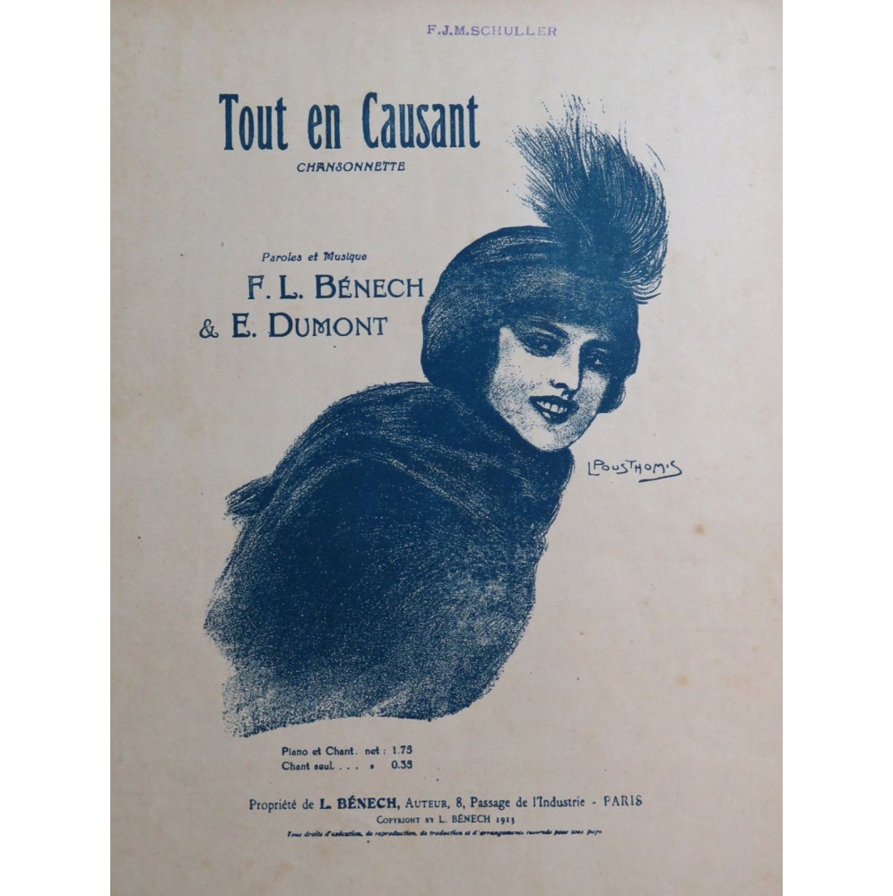BÉNECH F. L. et DUMONT E. Tout en causant Chant Piano 1913