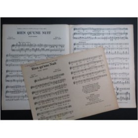 CAZES Mario Rien qu'une nuit Chant Piano 1925