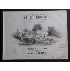 LEMOINE Henry La St Hubert Piano ca1852
