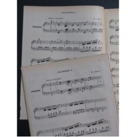 MOZART W. A. Une Sonate et une Fugue 2 Pianos 4 mains XIXe