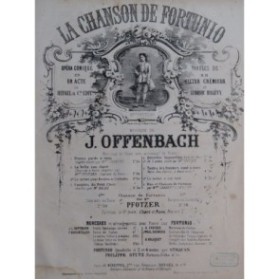 OFFENBACH Jacques La Chanson de Fortunio No 6 Chant Piano XIXe