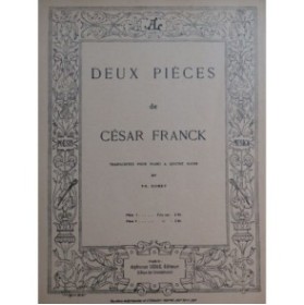 FRANCK César Pièce No 1 Piano 4 mains 1921