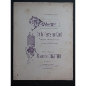 CHARTIER Blanche De la Terre au Ciel Chant Orgue Harpe ca1911