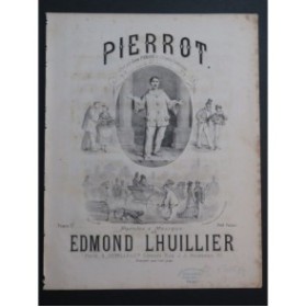 LHUILLIER Edmond Pierrot Chant Piano ca1880
