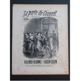 COLLIN Lucien La Porte du Couvent Chant Piano ca1880