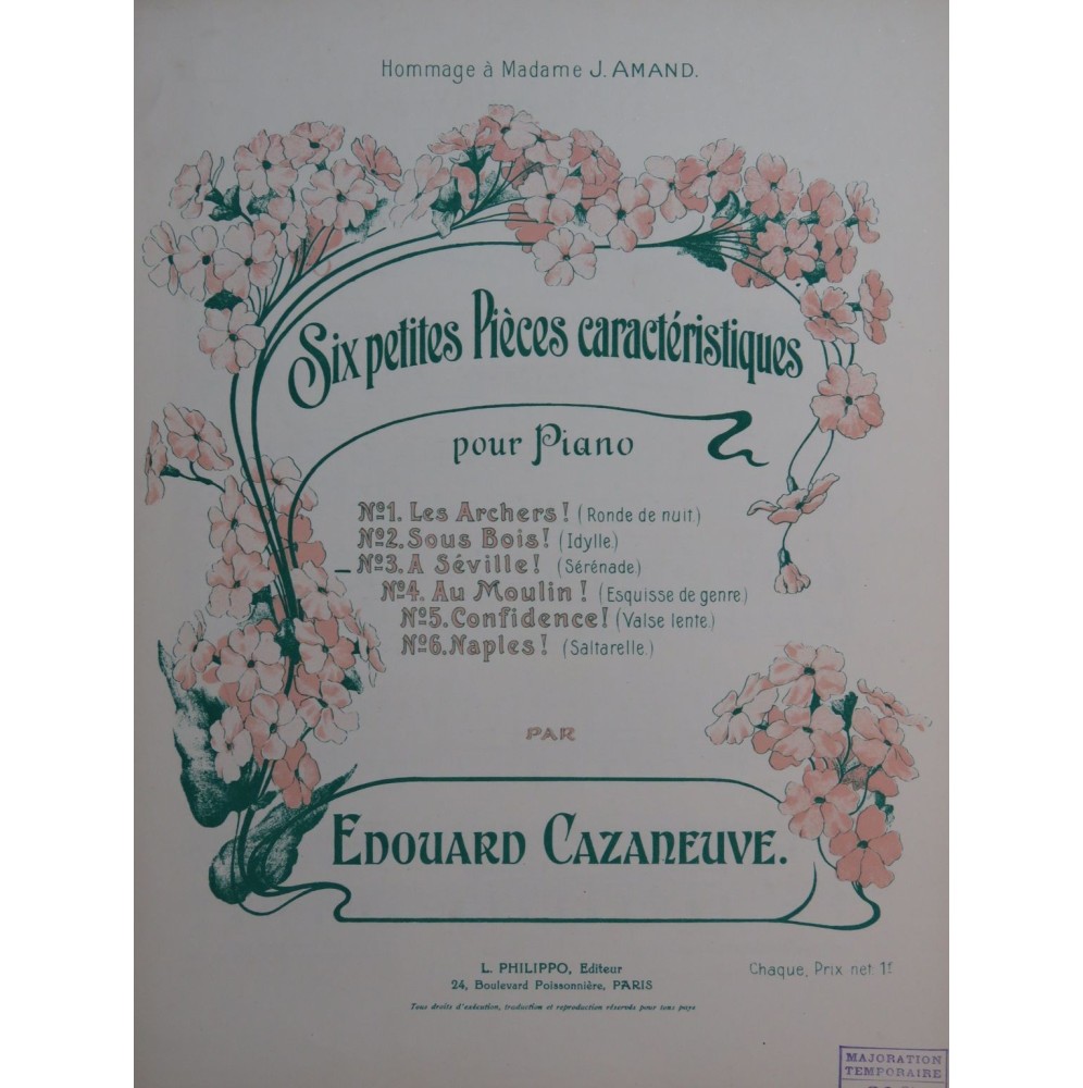 CAZANEUVE Edouard A Séville Piano