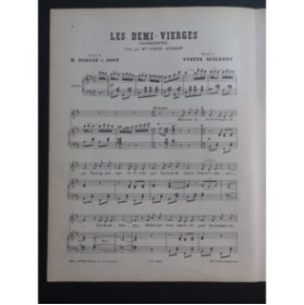 GUILBERT Yvette Les Demi Vierges Chant Piano ca1895