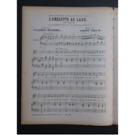 COLLIN Lucien L'Omelette au Lard Chant Piano ca1880