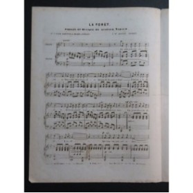 NADAUD Gustave La Forêt Chant Piano 1856