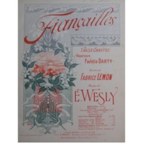 WESLY Émile Fiançailles Chant Piano ca1900