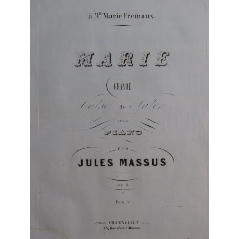 MASSUS Jules Marie Piano XIXe siècle
