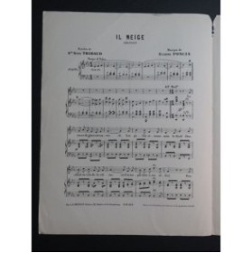 PONCIN Eugène Il Neige Chant Piano ca1890