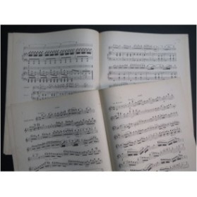 RÉMUSAT Jean Fantaisie sur La Fille de Régiment Piano Flûte ca1860