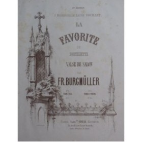 BRUGMÜLLER Frédéric La Favorite Valse Piano ca1860