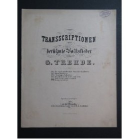 TREHDE Gustav Der Tyroler und sein Kind Piano XIXe