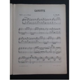 SILAS E. Gavotte op 103 No 1 Piano 1882