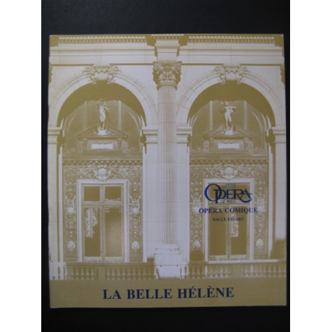 OFFENBACH Jacques La Belle Hélène Programme Opéra 1983
