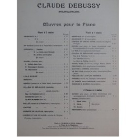 DEBUSSY Claude La Soirée dans Grenade Piano 4 mains 1907